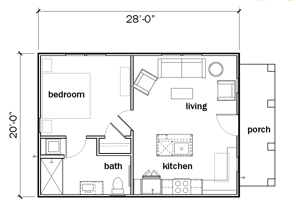 Floor plan and elevation of a house with 'flintlocklab' branding.