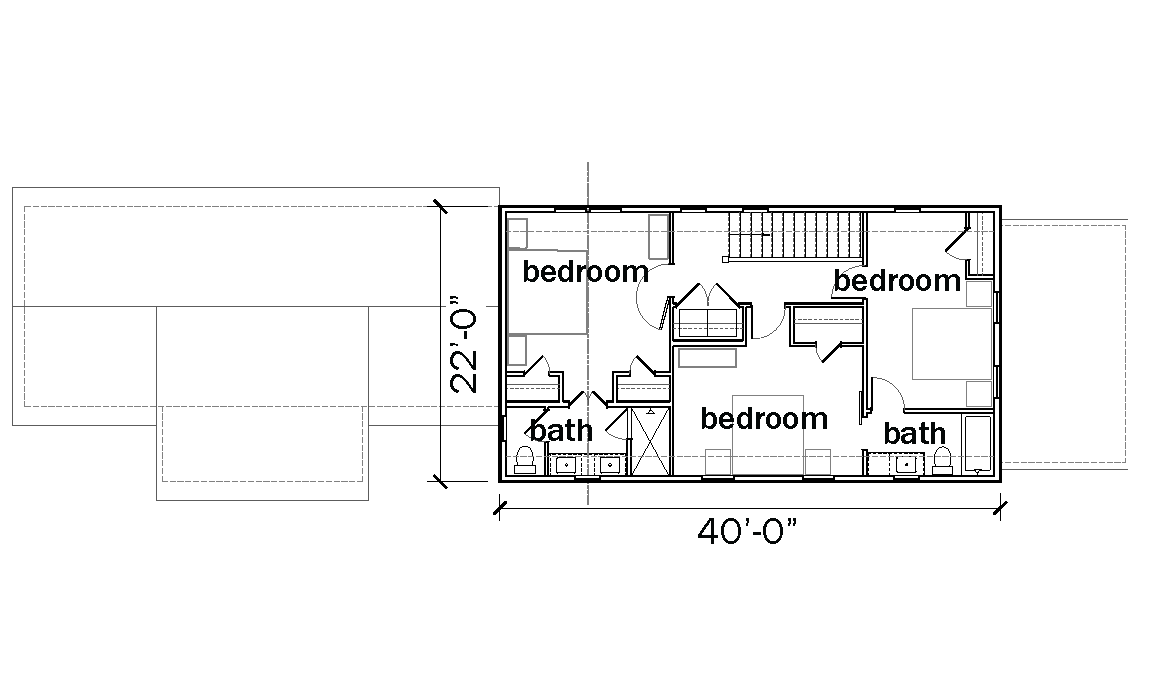 Floor plan of the second story with labeled rooms and dimensions, featuring the brand 'flintlocklab'.