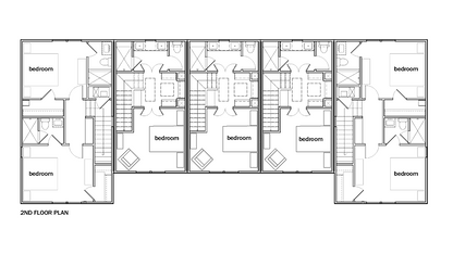Architectural floor plans for the Avocet - Trillium 5 Plex (Hopewell), showing 2nd floor layouts
