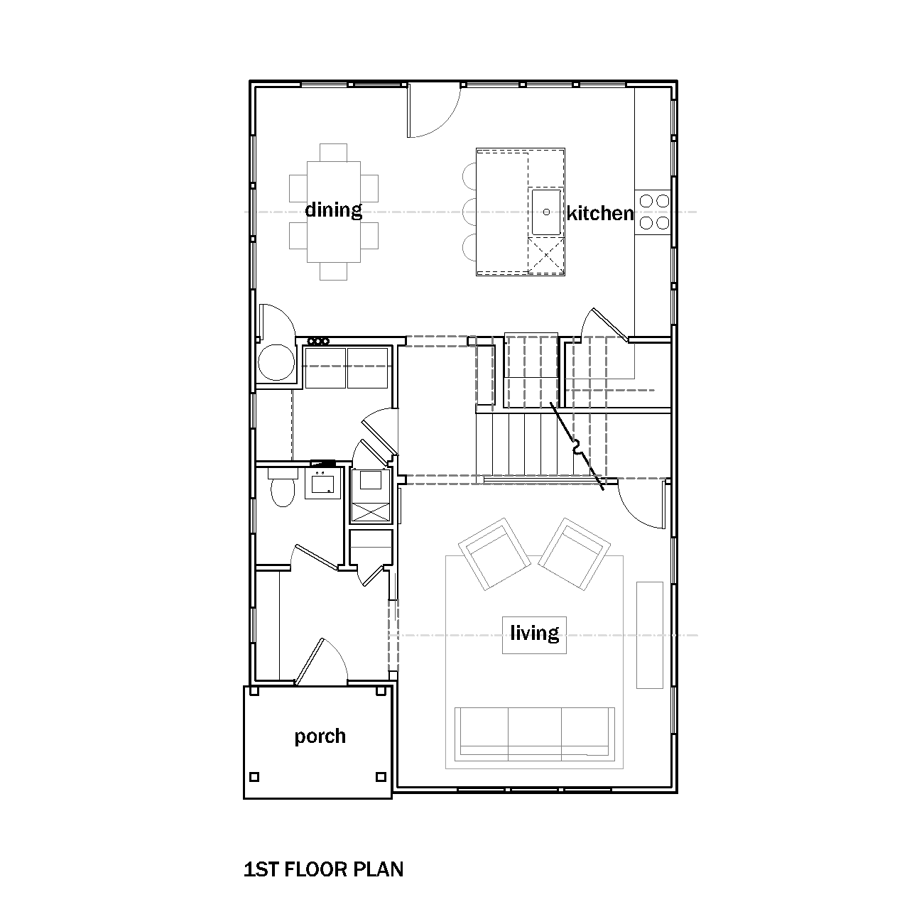 A black-and-white architectural floor plan sheet showing house layout diagrams labeled for Elm Hopewell