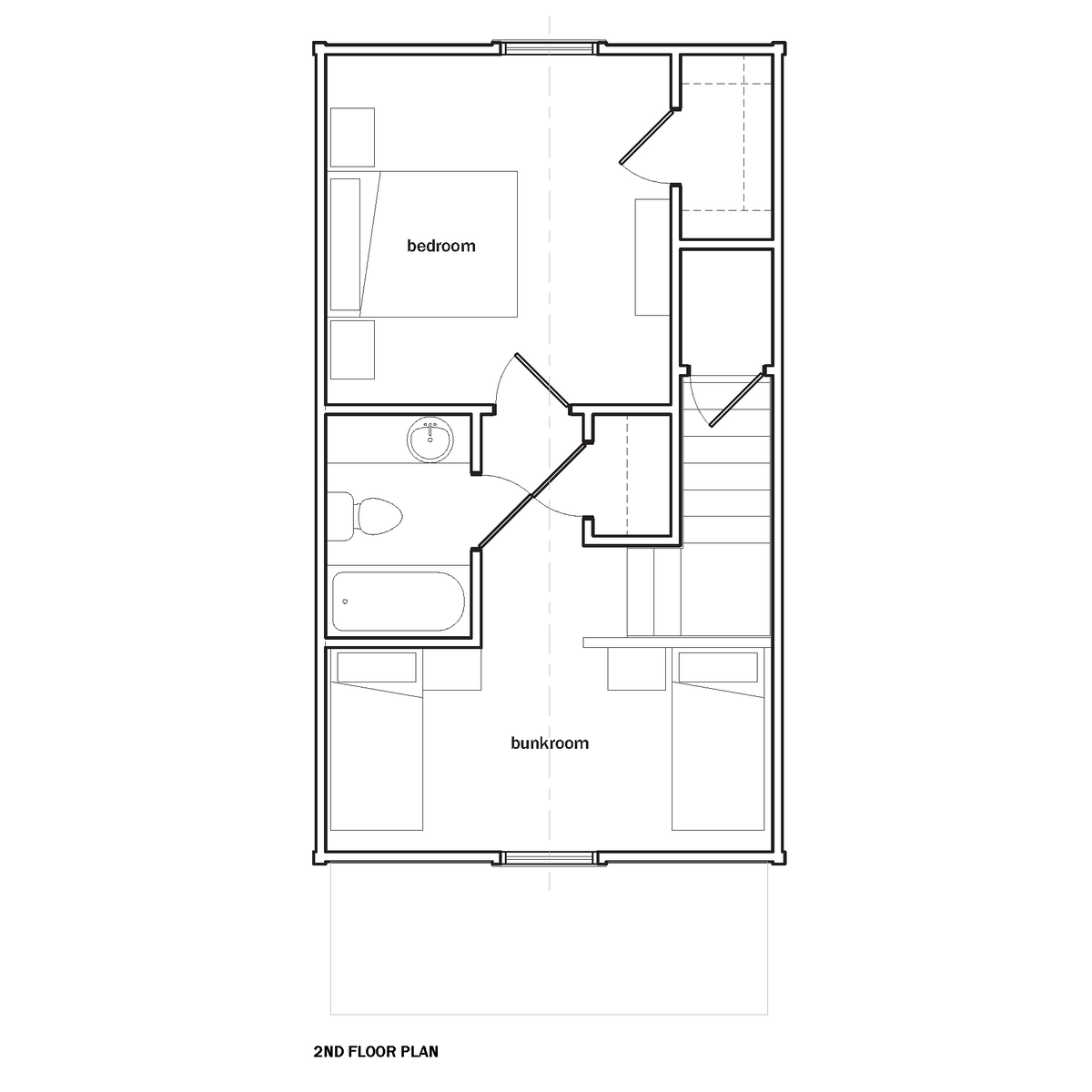 Architectural floor plan drawings showing a 1st floor plan and 2nd floor plan with room layouts, furniture symbols, and labels on a white background.