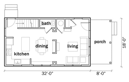 Floor plan of a building with labeled rooms and dimensions, featuring the Union Studio logo.