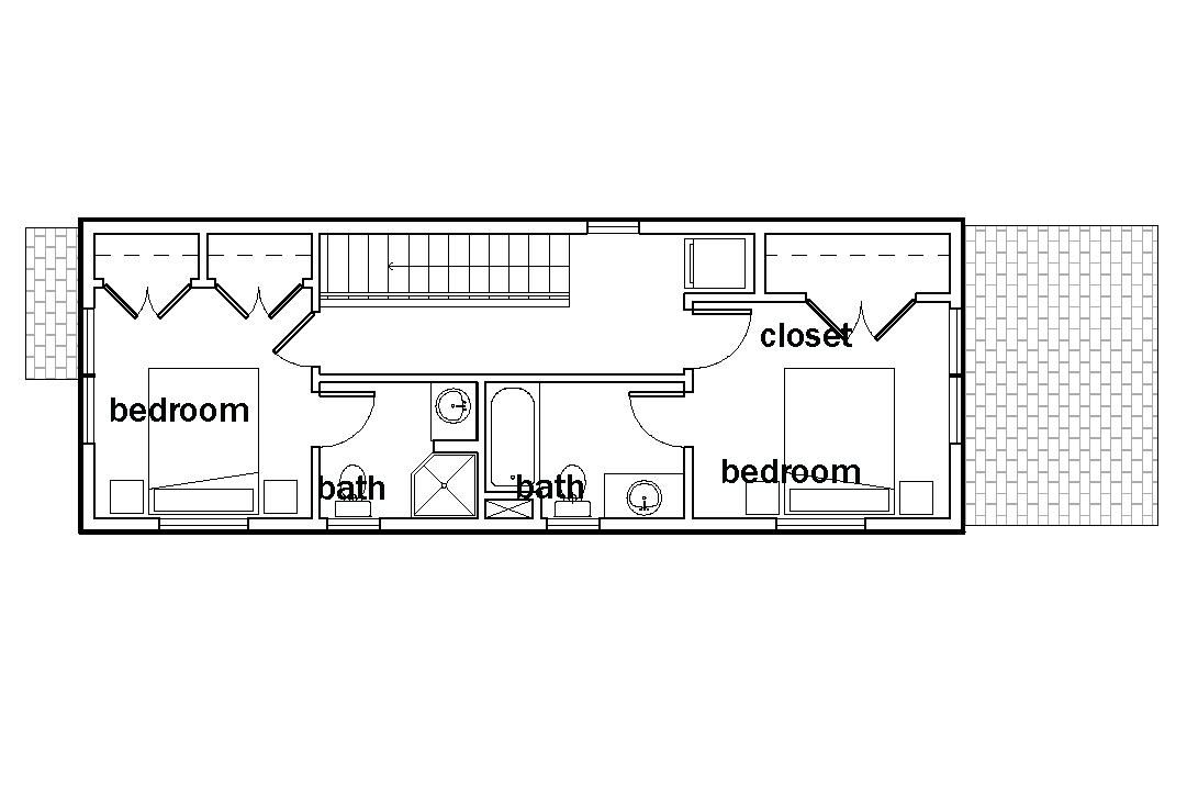 Floor plan of the second story of a building with labeled rooms and dimensions, featuring the branding of KUA