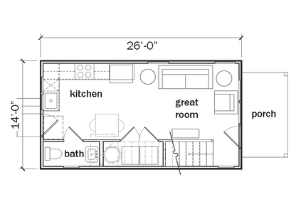 First Floor plan of a two-story house with labeled rooms and dimensions, featuring the brand 'flintlocklab'.